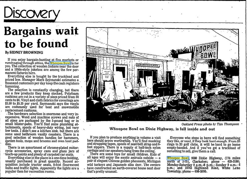 Whoopee Bowl - August 1988 Article